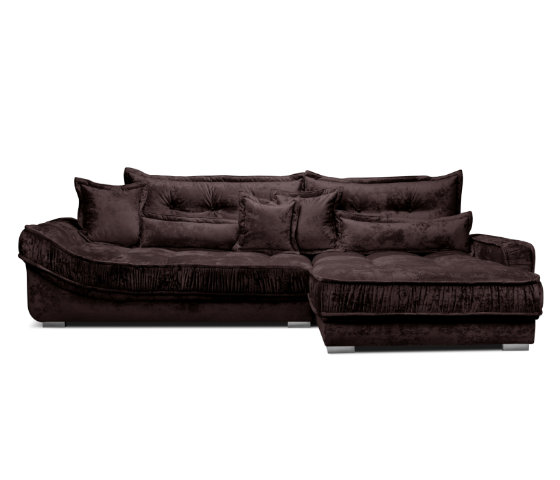 Диваны угловые в гостиную, Диван мягкий угловой Бруно, велюр