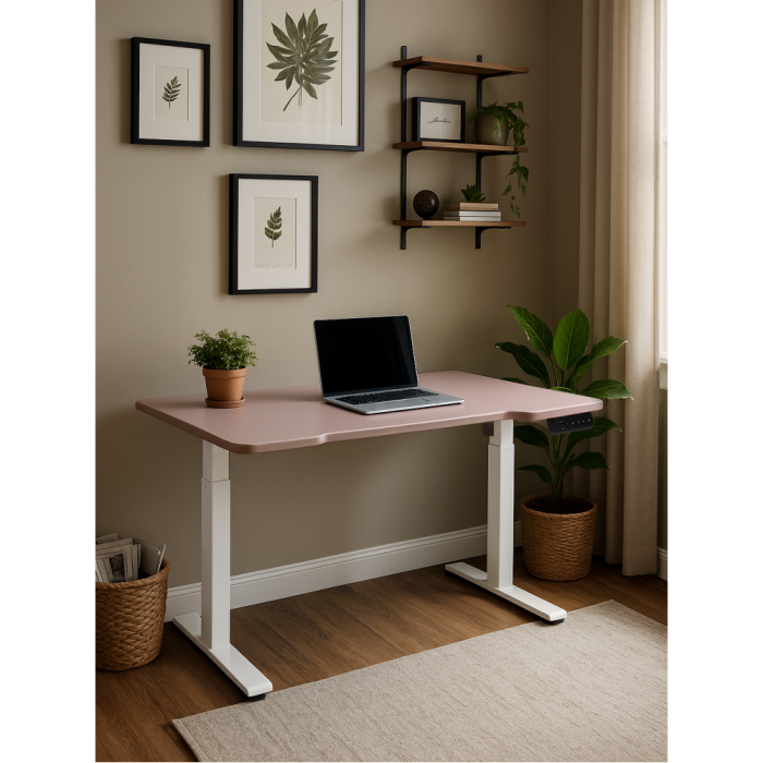 Прямые компьютерные столы, Компьютерный стол Маркос с механизмом подъема 120х75, белый