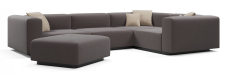 Диваны угловые в гостиную, Диван угловой модульный нераскладной Наполи 3, велюр