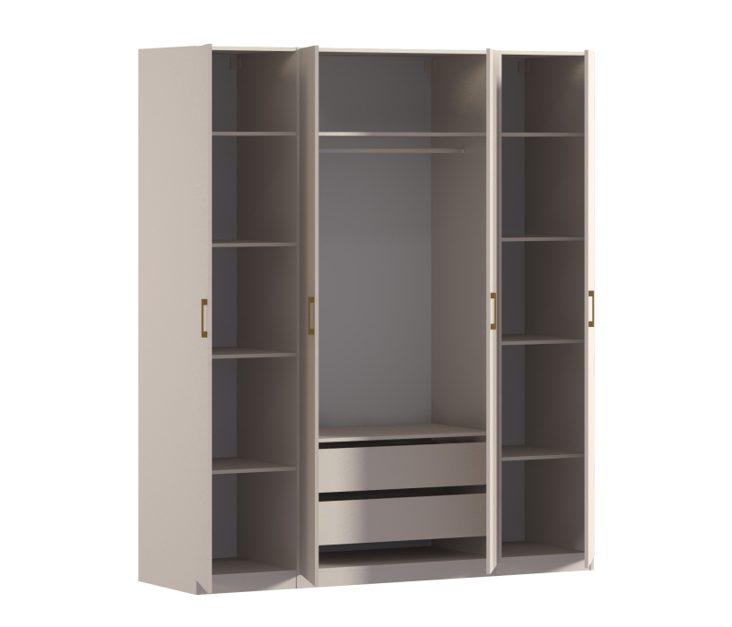Для одежды, Шкаф четырехдверный Макс 2000 мм, вариант №1 (ЛДСП)