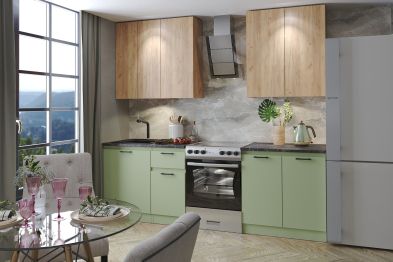 Кухня прямая Ревилья 01  1800 без столешницы