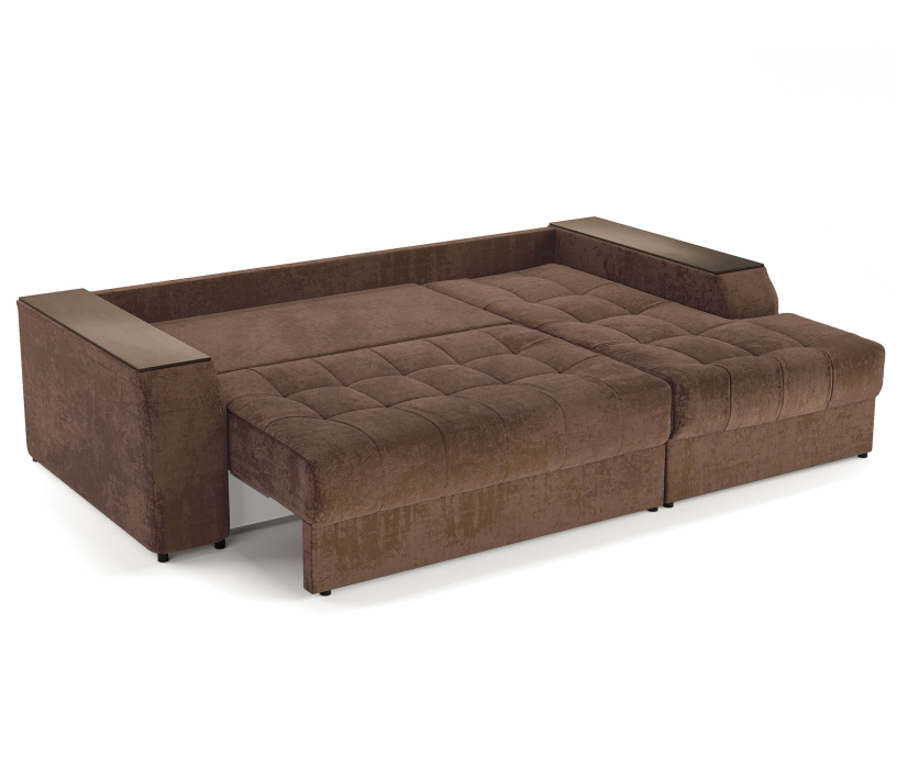 Диваны угловые в гостиную, Угловой диван-кровать Лас-Вегас правый, шенилл