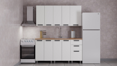 Кухонные гарнитуры, ГК Аленушка 1,6м Магнолия (без столешницы)