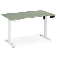 Прямые компьютерные столы, Компьютерный стол Маркос с механизмом подъема 140х80, белый