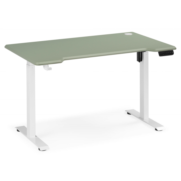 Прямые компьютерные столы, Компьютерный стол Маркос с механизмом подъема 140х80, белый