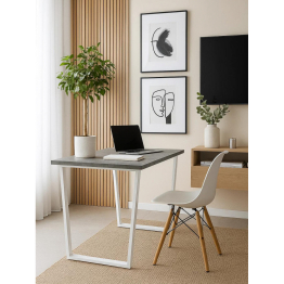 Стол деревянный Лота Лофт 120 22 мм (белый матовый)