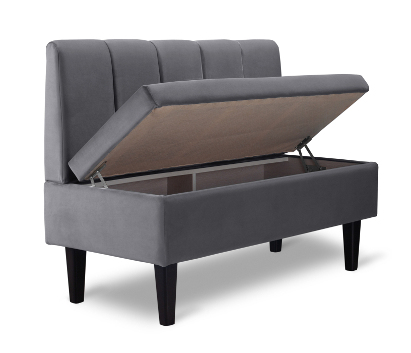 Диваны прямые кухонные, Диван прямой на ножках Лео 110, микровелюр