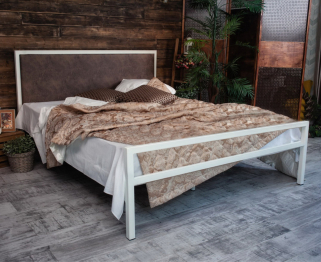 Кровать в стиле лофт Лоренцо 1.4 (Белый)