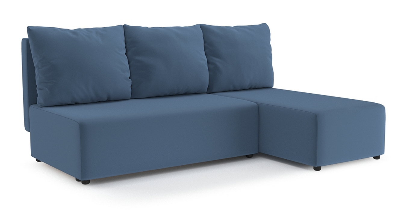 Диваны угловые в гостиную, Угловой диван Каир Lux, велюр, правый