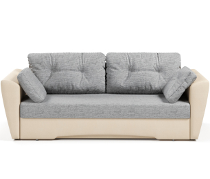 Диван-кровать прямой Амстердам еврокнижка,рогожка+экокожа