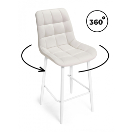 Полубарный стул Алст К крутящийся (белые ноги)