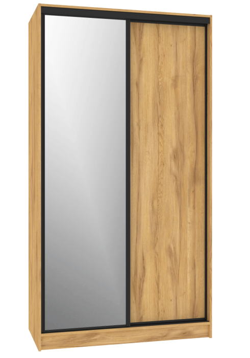 Шкафы-купе 2-х дверные, Шкаф-купе 2-дв  Домашний 1200 зеркало/лдсп  (в2295*ш1232*г595)