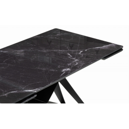 Стеклянный стол Блэкберн new 140(200)х80х75