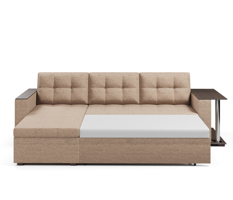 Диваны угловые в гостиную, Диван-кровать угловой Атланта со столом дельфин,рогожка