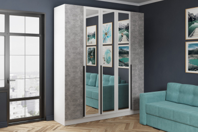 Распашной шкаф с зеркалом Мадрид 2.0