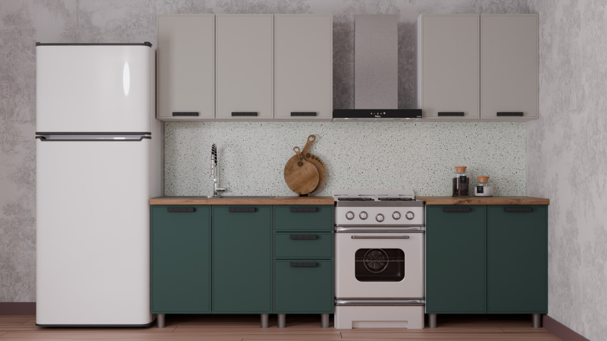 Кухонные гарнитуры, ГК Аленушка 2 м Магнолия (без столешницы)