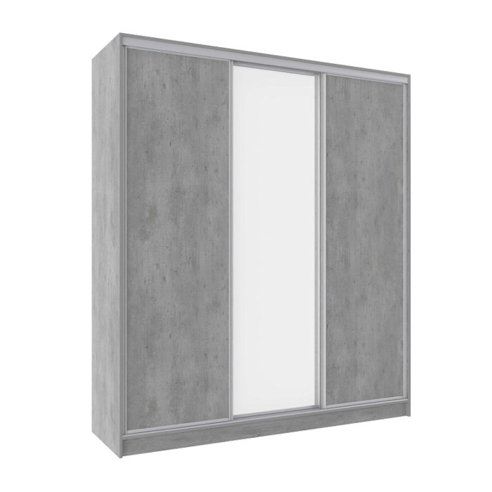 Шкафы-купе, Шкаф-купе 3-дв  Домашний 2000 зеркало/лдсп  (в2295*ш2000*г595)