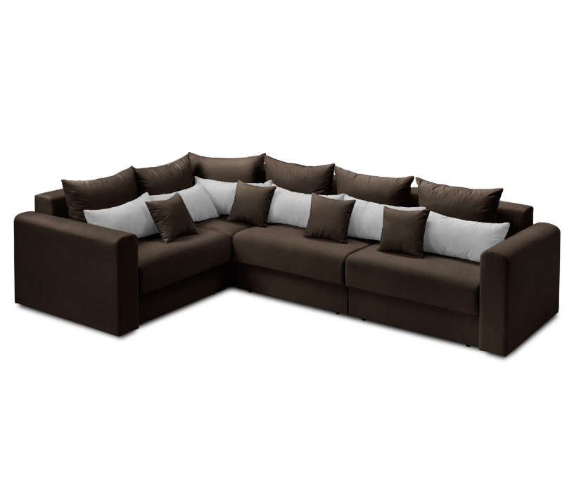 Диваны угловые в гостиную, Диван угловой Мэдисон Лонг со спальным местом, микровелюр