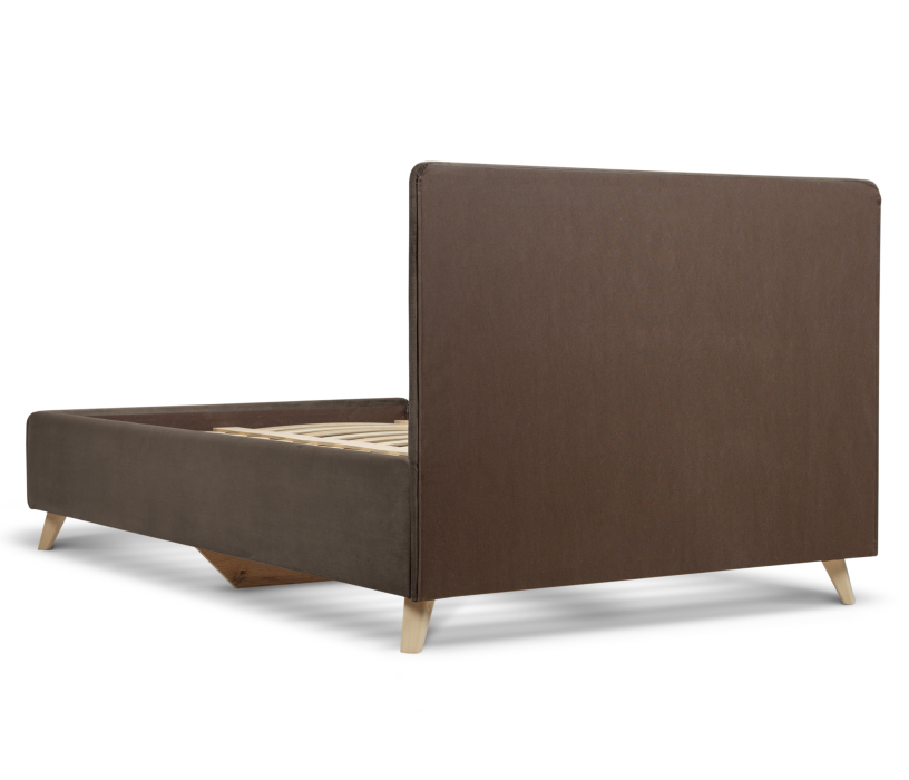 Односпальные, Кровать с мягким изголовьем Адель 0,9, микровелюр