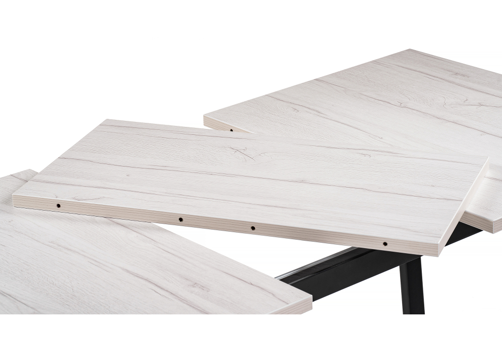 Обеденные столы, Стол деревянный раскладной Лота Лофт 120 25 мм (матовый черный)