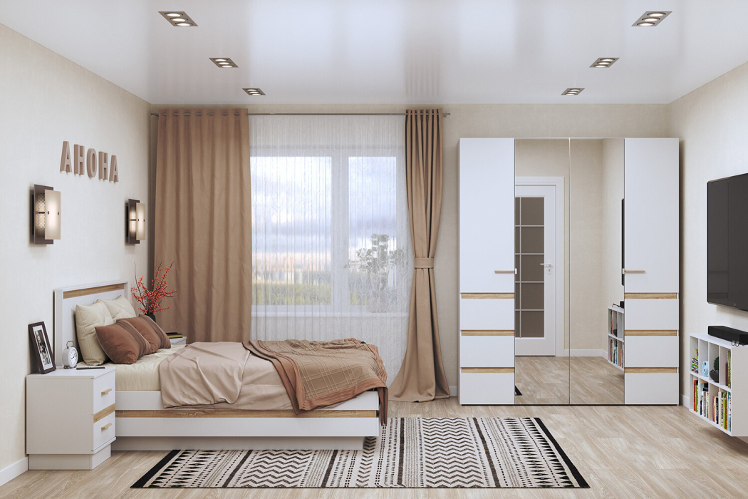 Шкафы распашные, Шкаф 4-х створчатый Анона 8