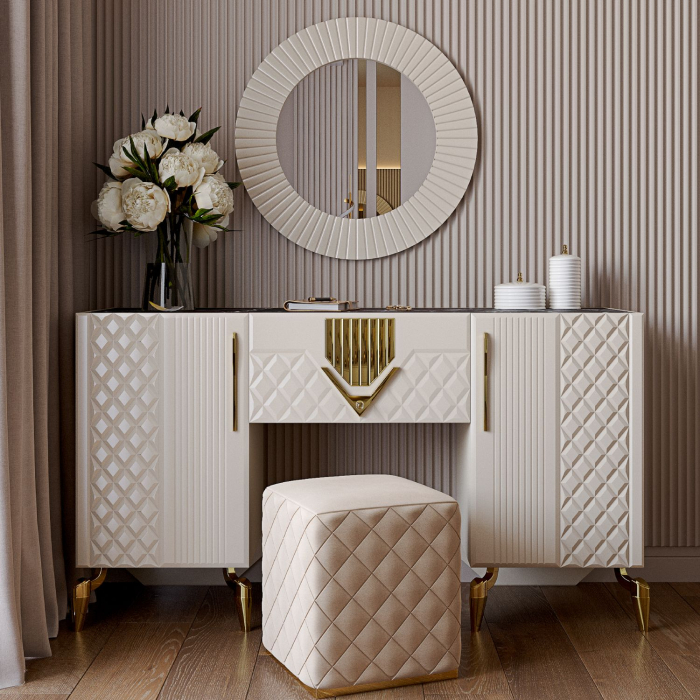 Пуф в прихожую, Пуф Савелья кашемир