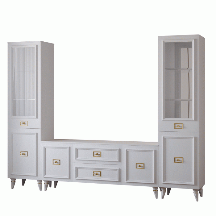 ТВ-тумбы, Комод Валенсия под телевизор 160х45х67 см золото