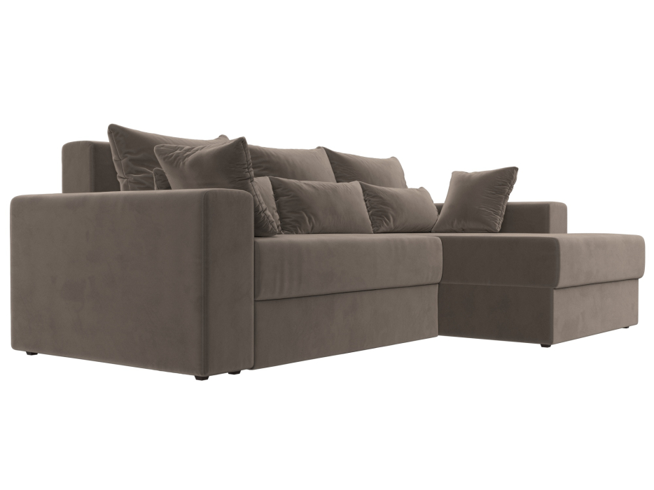 Диваны угловые в гостиную, Угловой диван Майами правый угол, велюр