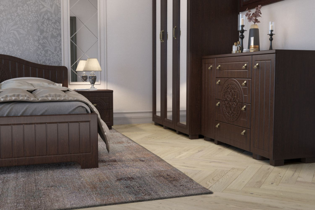 Шкафы распашные, Шкаф «Монблан» МБ-24К с зеркалом