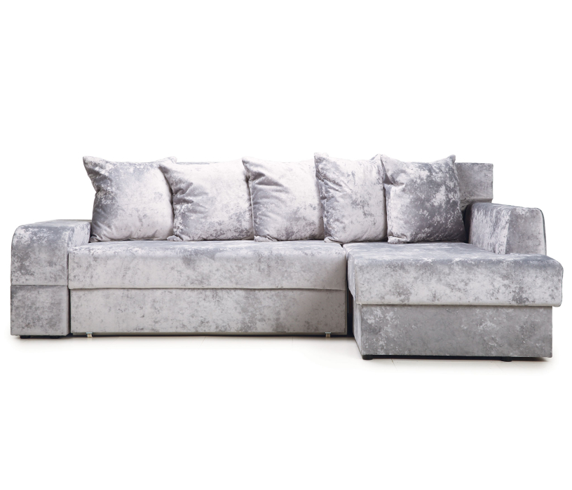 Диваны угловые в гостиную, Угловой диван Марго 1 правый, велюр