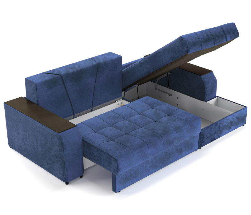 Диваны угловые в гостиную, Угловой диван-кровать Лас-Вегас правый, шенилл