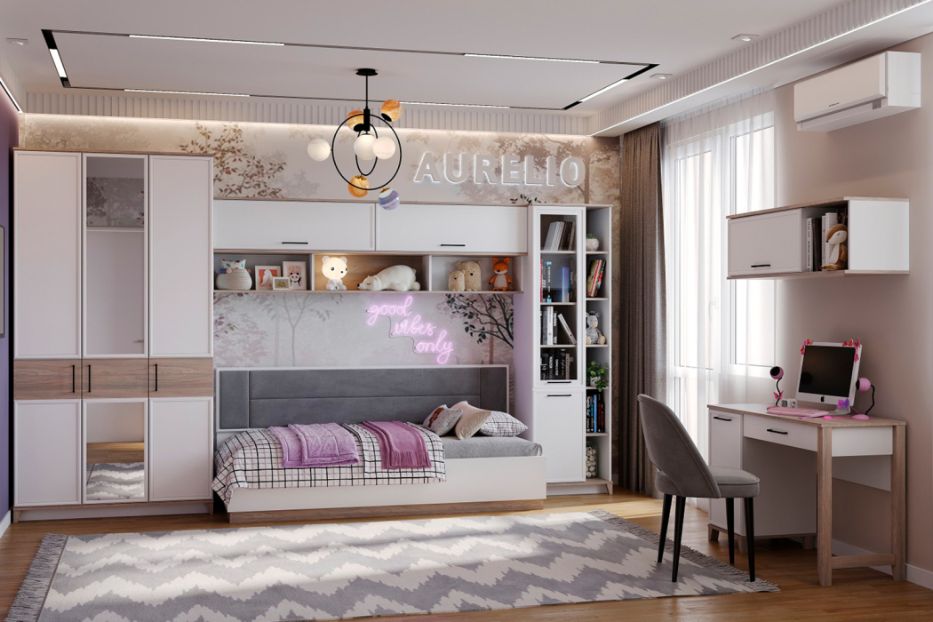 Шкафы распашные, Шкаф для одежды и белья Аурелио 444