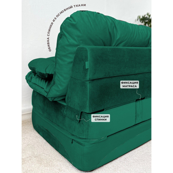 Бескаркасные диваны, Бескаркасный диван-кровать Клиффорд Мини, спальное место 1550*1900 мм велюр