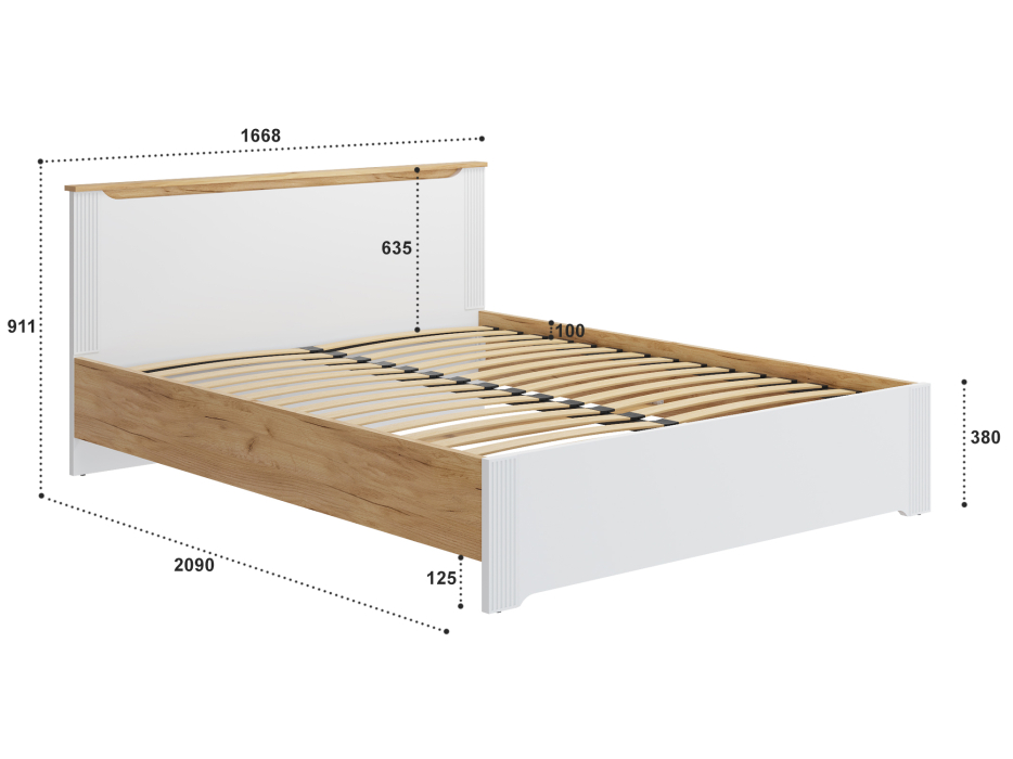 Кровати 160х200, Кровать Эмилия ЭЛ-30