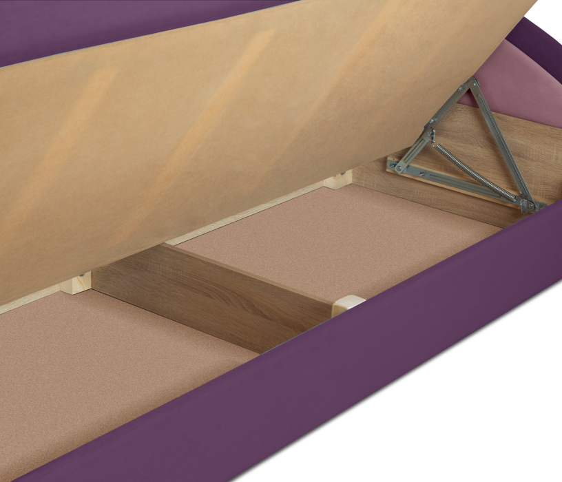 Мягкая кровать, Кровать тахта угловая Дельта с подъемным механизмом, велюр