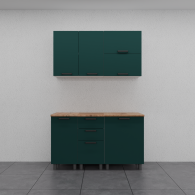 Кухонные гарнитуры, МК Аленушка 1,4м с ящ. Лаванда 