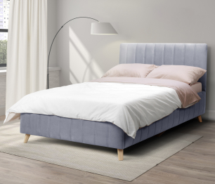 Кровать с мягким изголовьем Монако 140, микровелюр