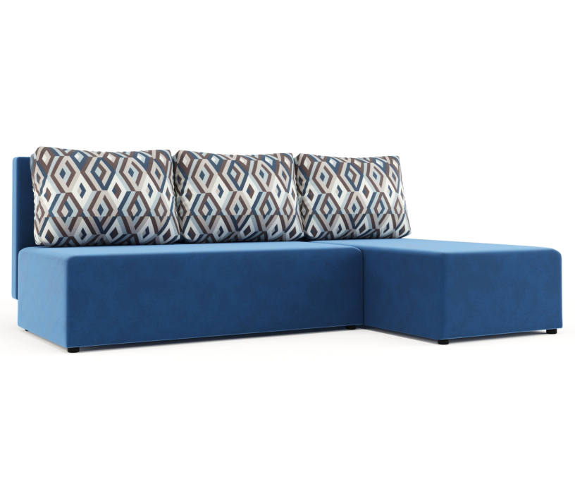 Диваны угловые в гостиную, Угловой диван-кровать Рим, велюр