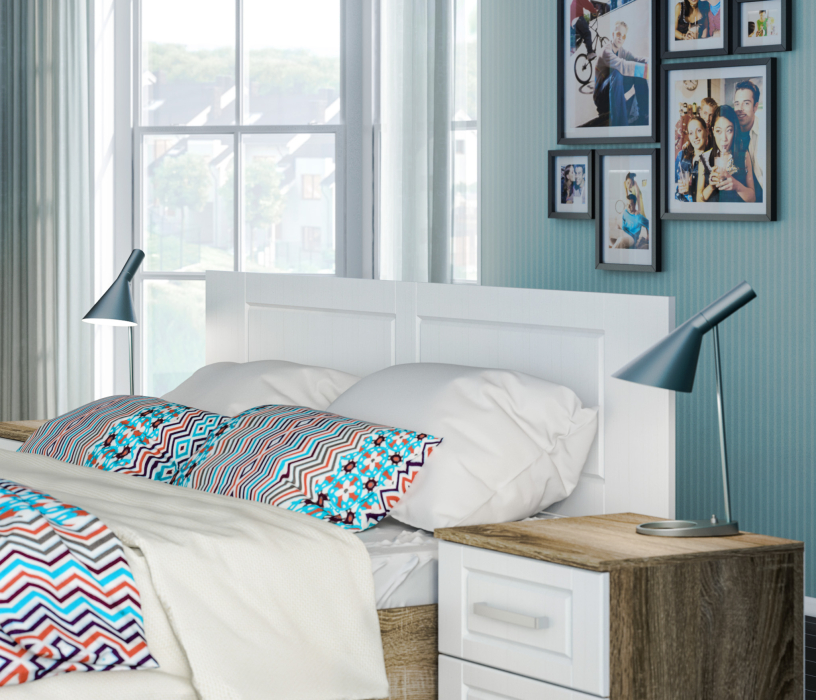 Белые, Кровать 1600 Илона (Прованс) СБ-2673/1