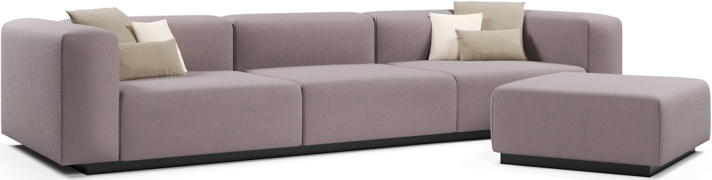 Диван прямой модульный нераскладной Наполи 2, велюр