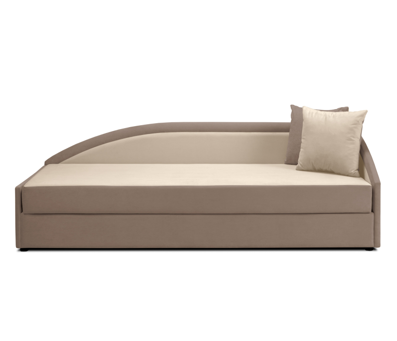 Мягкая кровать, Кровать тахта угловая Дельта с подъемным механизмом, велюр