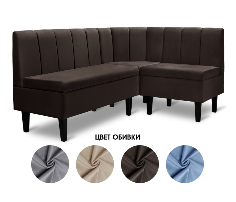 Кухонные уголки, Диван угловой Лео, микровелюр