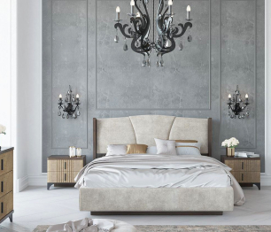 Тумба прикроватная Шер ТП-2301, дуб апрель темный/лофт голдэн пэлас