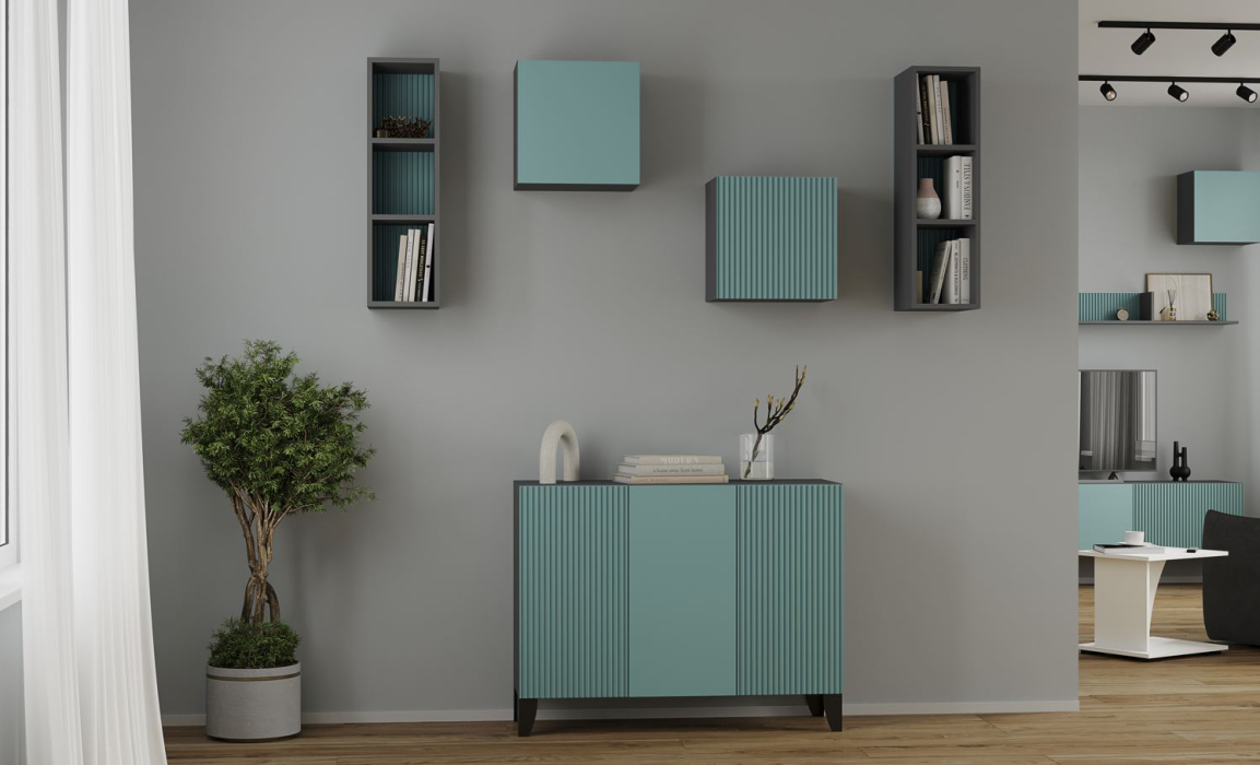 Настенные полки, Полка навесная Сириния Куб 1