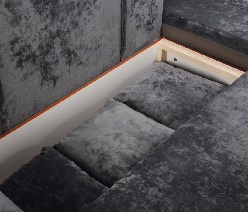 Диваны угловые в гостиную, Угловой диван Марго 1 правый, велюр