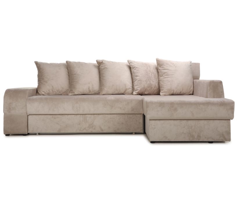 Диваны угловые в гостиную, Угловой диван Марго 1 правый, велюр