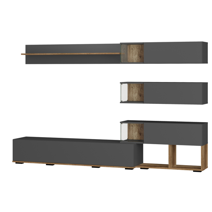 Стенки для гостиной, Гостиная Рига ГС-01, Каньон/графит