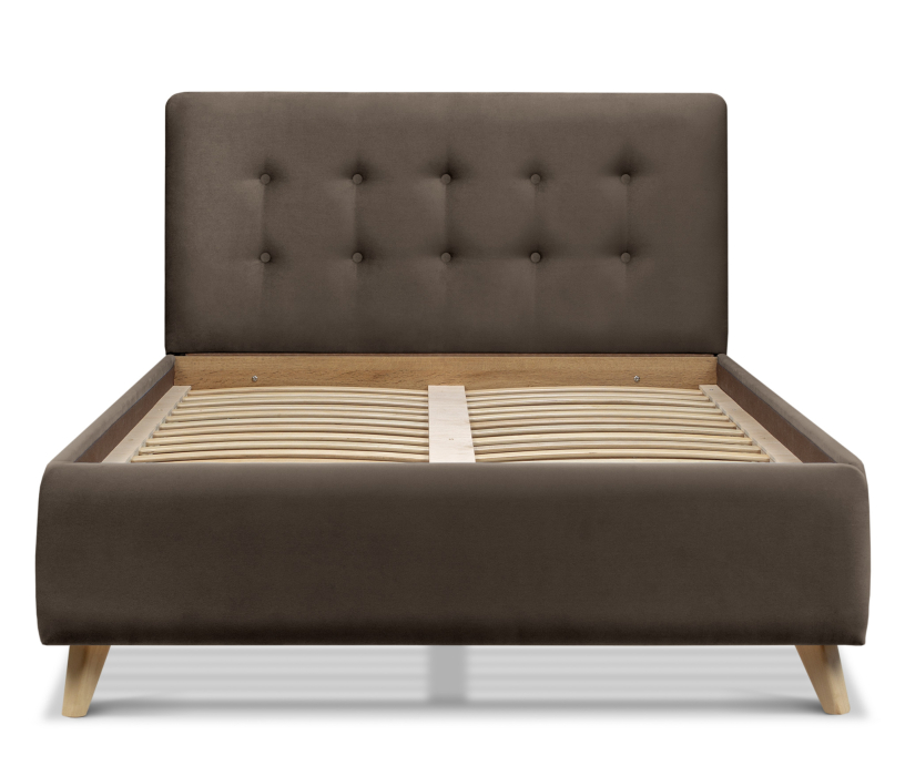 Кровати с мягким изголовьем, Кровать с мягкий изголовьем Адель 1,2, микровелюр