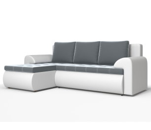 Угловой диван Ванкувер левый, экокожа/велюр