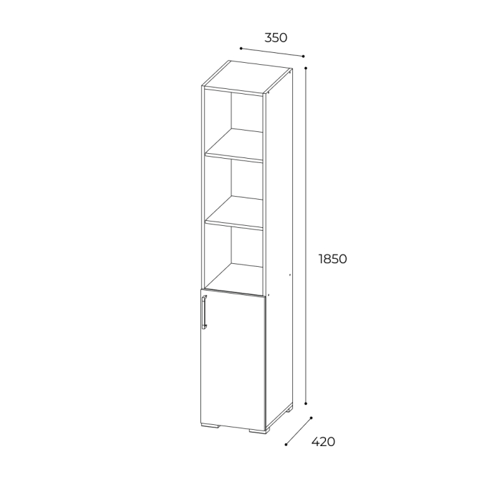 Открытые, Пенал к столу компьютерному
